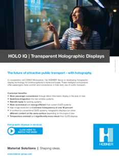 HOLO IQ: Transparent Holographic Displays