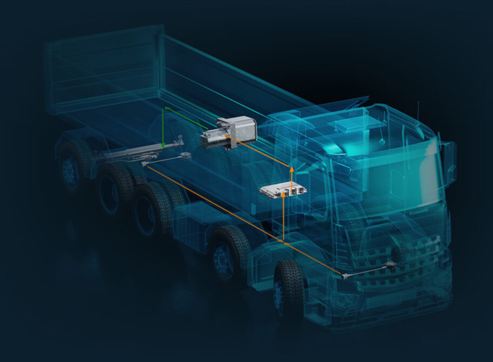  Steering and suspension systems in a commercial vehicle
